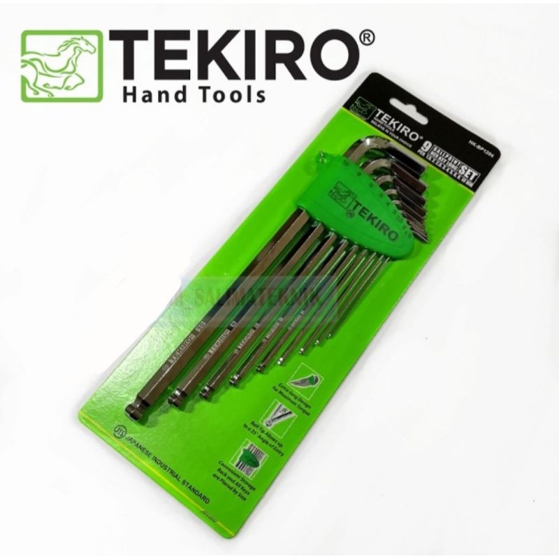 TEKIRO KUNCI L SET 9 PCS BALL POINT LONG