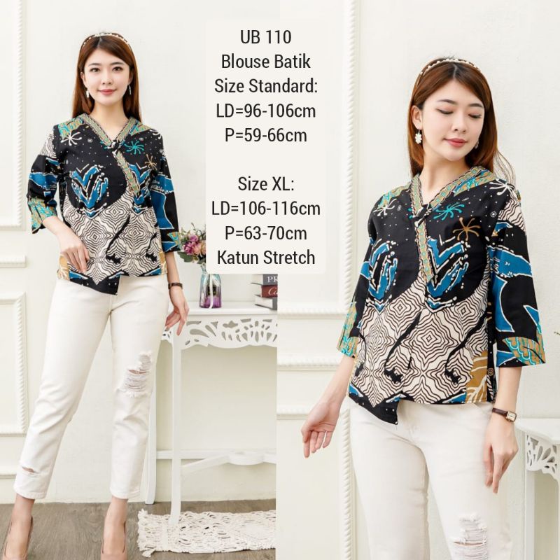 BLOUSE ASTI BATIK MODERN,  ATASAN CEWEK ETNIK,  618 BAJU FASHION WANITA MURAH 110