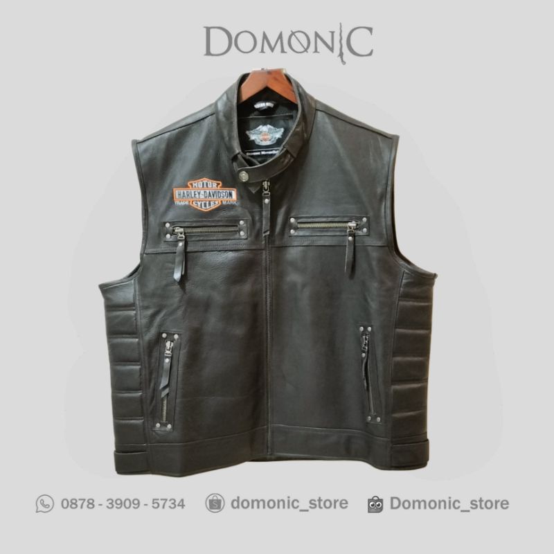 VEST KULIT JAKET KULIT JAKET MOTOR HARLEY DAVIDSON ROMPI TOURING