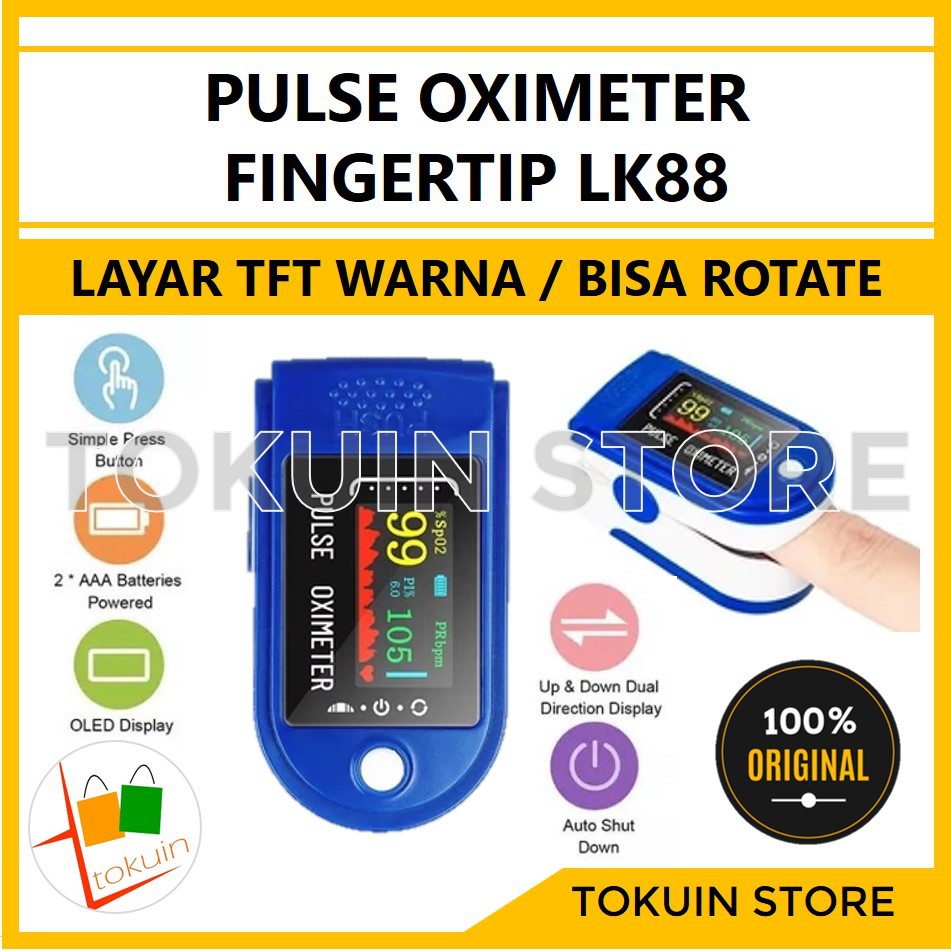 Pulse Oximeter Oxymeter LK88 OLED Fingertip SP02 Ukur Saturasi Oksigen