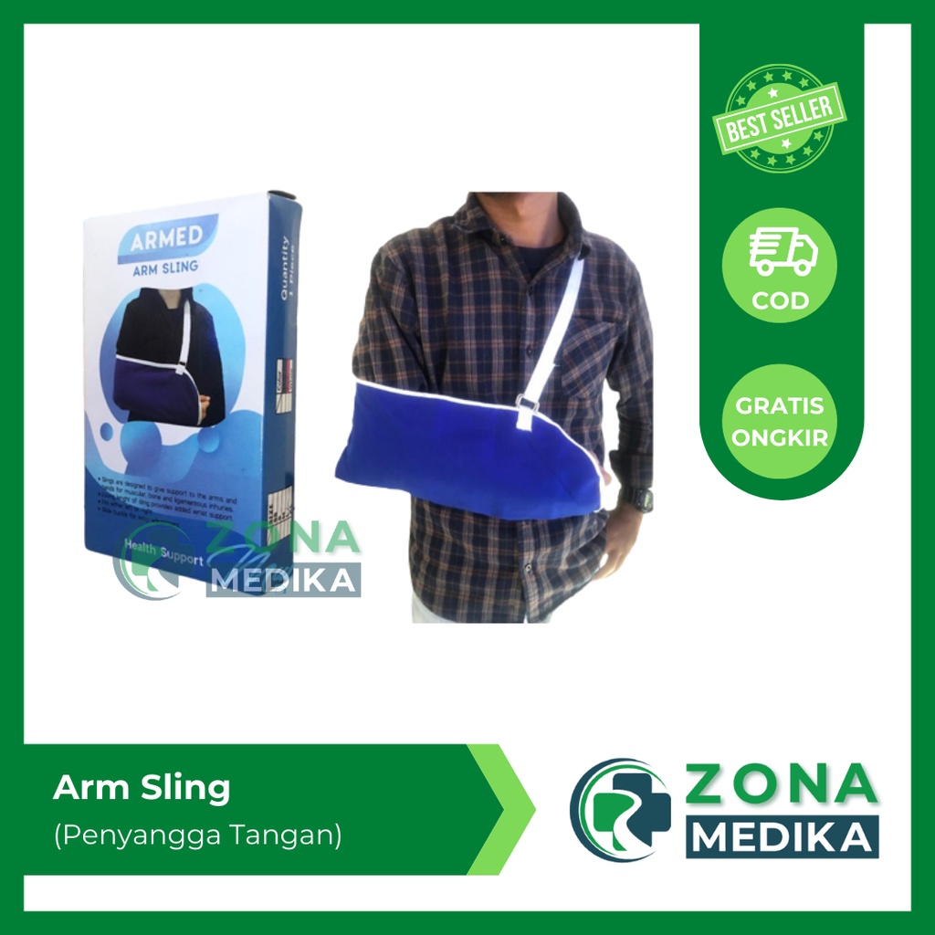 Jual Penyangga Tangan Patah Tulang Gendongan Tangan Biru Arm Sling