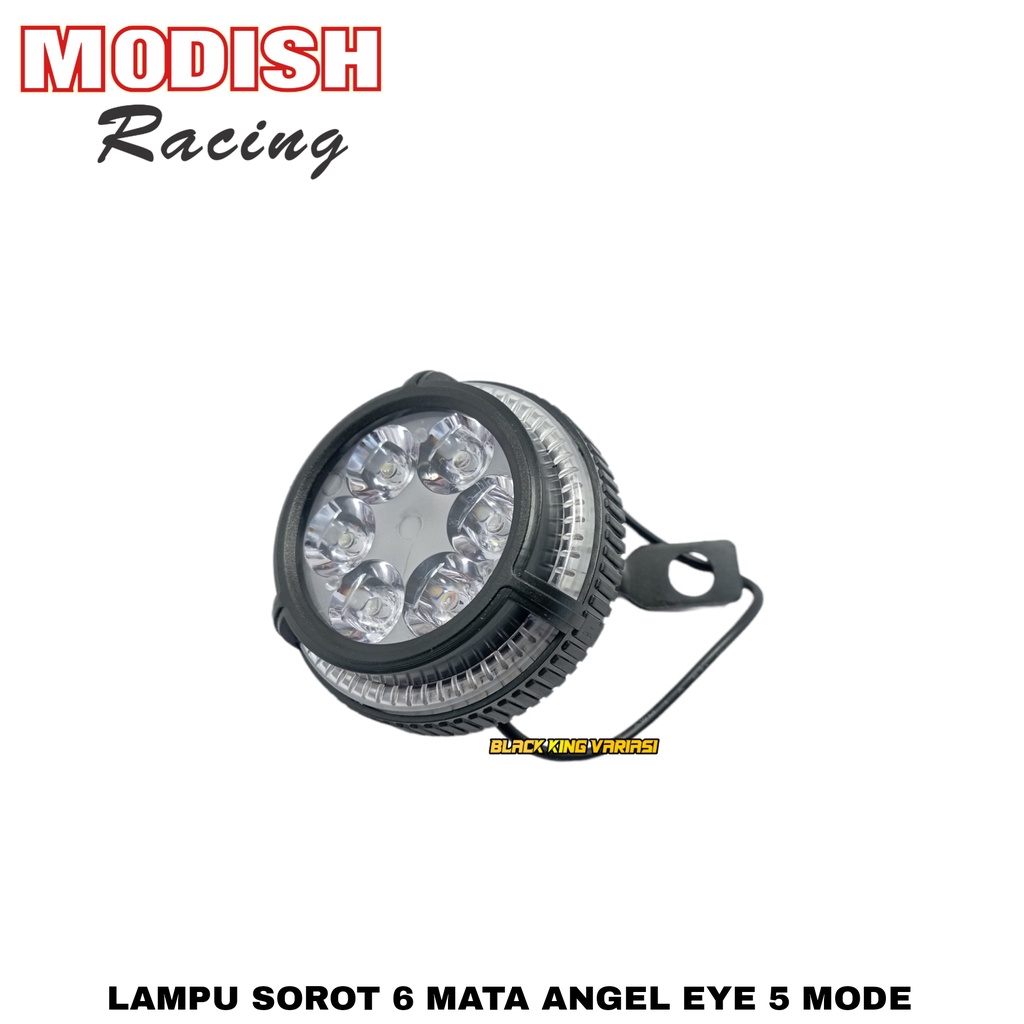 lampu tembak sorot led brecket spion 6mata dengan angel aye 5 mode