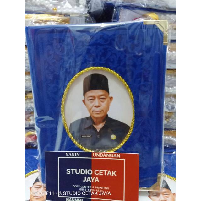 Cetak Buku Yasin Hard Cover Custom Foto 192 Halaman Free Tasbih + Siku
