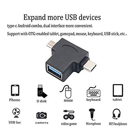 Vention [CDI] USB3.0 OTG Adapter 2in1 Type-C 3.1 Micro Usb High Speed