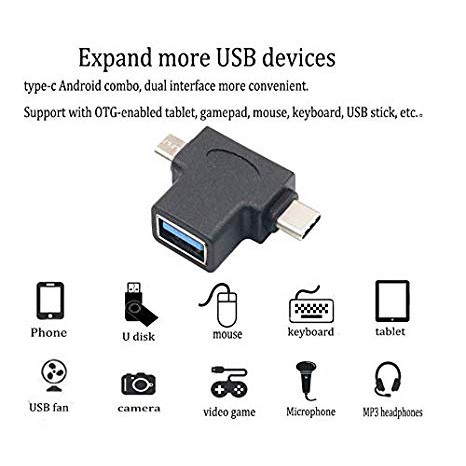 Vention [CDI] USB3.0 OTG Adapter 2in1 Type-C 3.1 Micro Usb High Speed