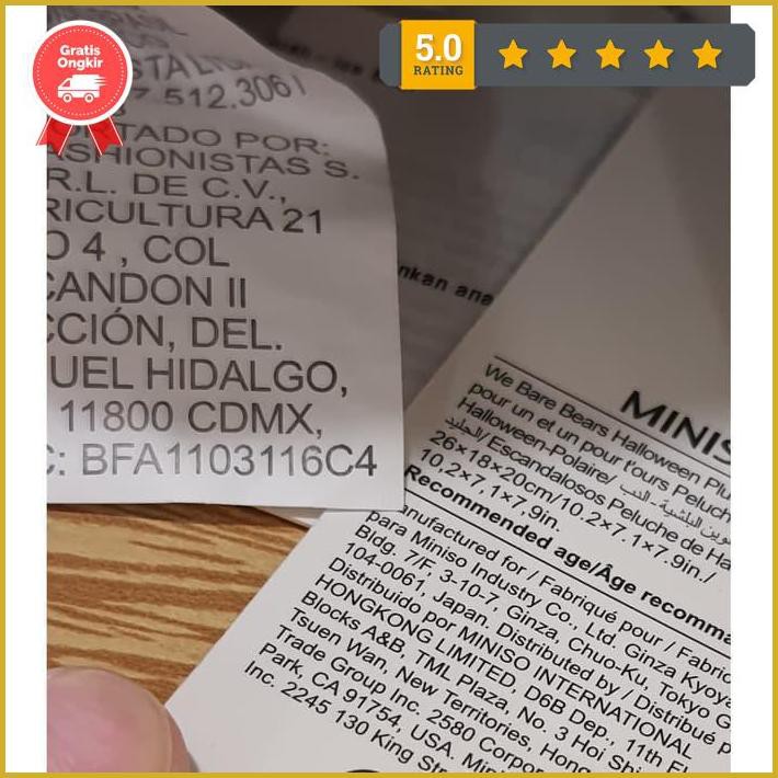 Miniso - Boneka We Bare Bears Doll Sitting Ice Bear Grizzly Panda - Grizzly Limited