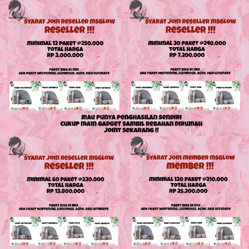 Joint reseller / member ms glow