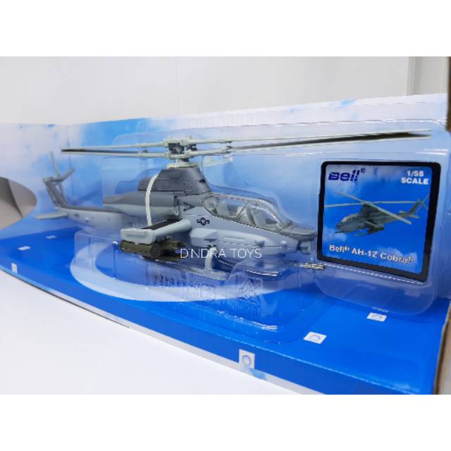 Diecast Newray Sky Pilot Miniatur Pesawat Helicopter Sikorsky Bell AH-1Z Cobra