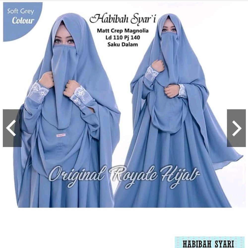 TERLARIS baju gamis syar i habibah moscraoe muslimah
