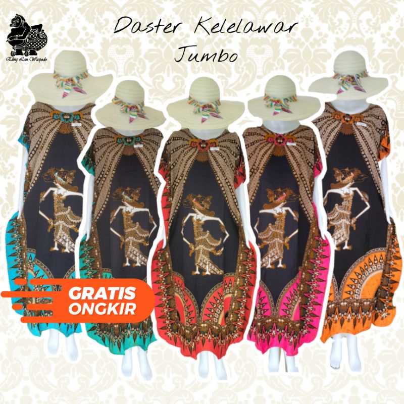 Daster Batik Lowo Kelelawar Jumbo Rayon Hap Bumil Friendly Lengan Pendek