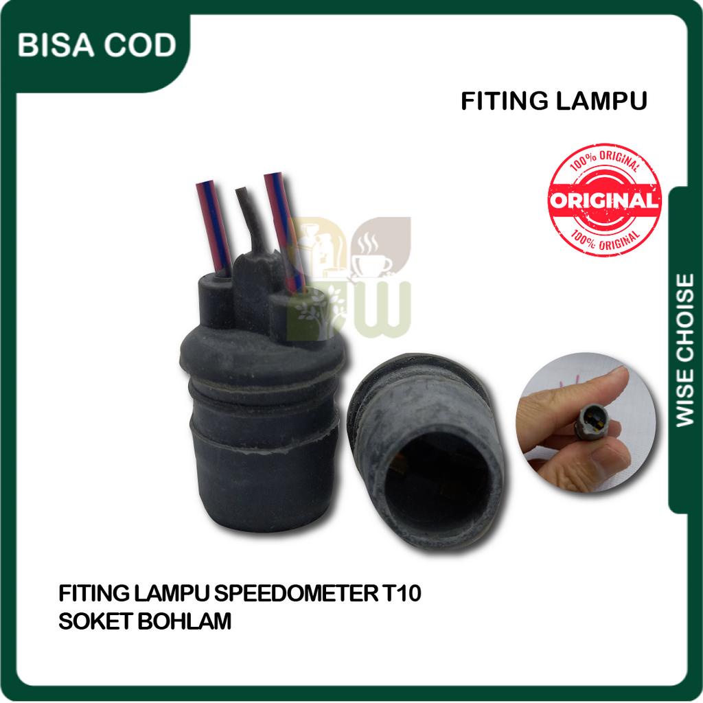 Fiting Lampu Speedometer T10 Soket Bohlam Spido 2 Kabel Motor Mobil