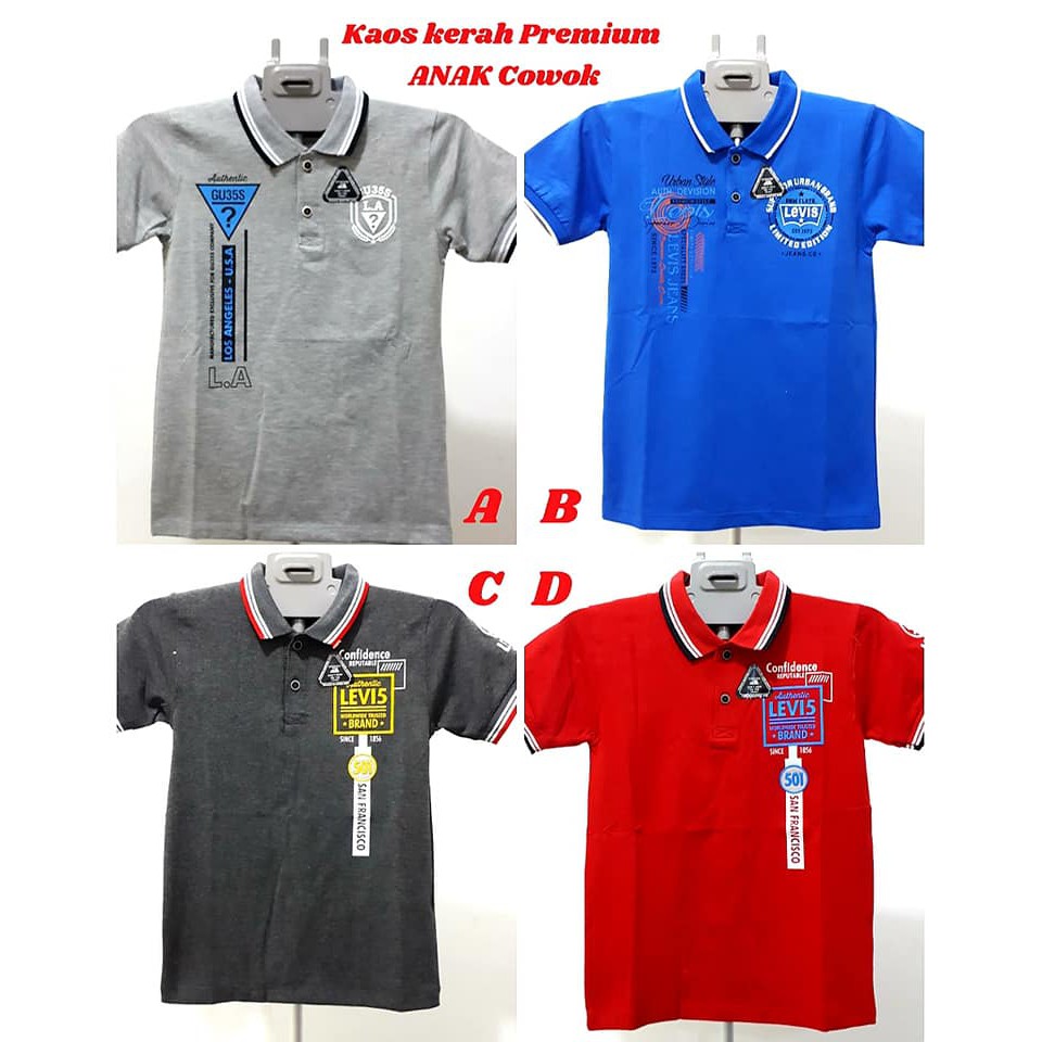  kaos  kerah  anak  remaja polo anak  atasan anak  tanggung 