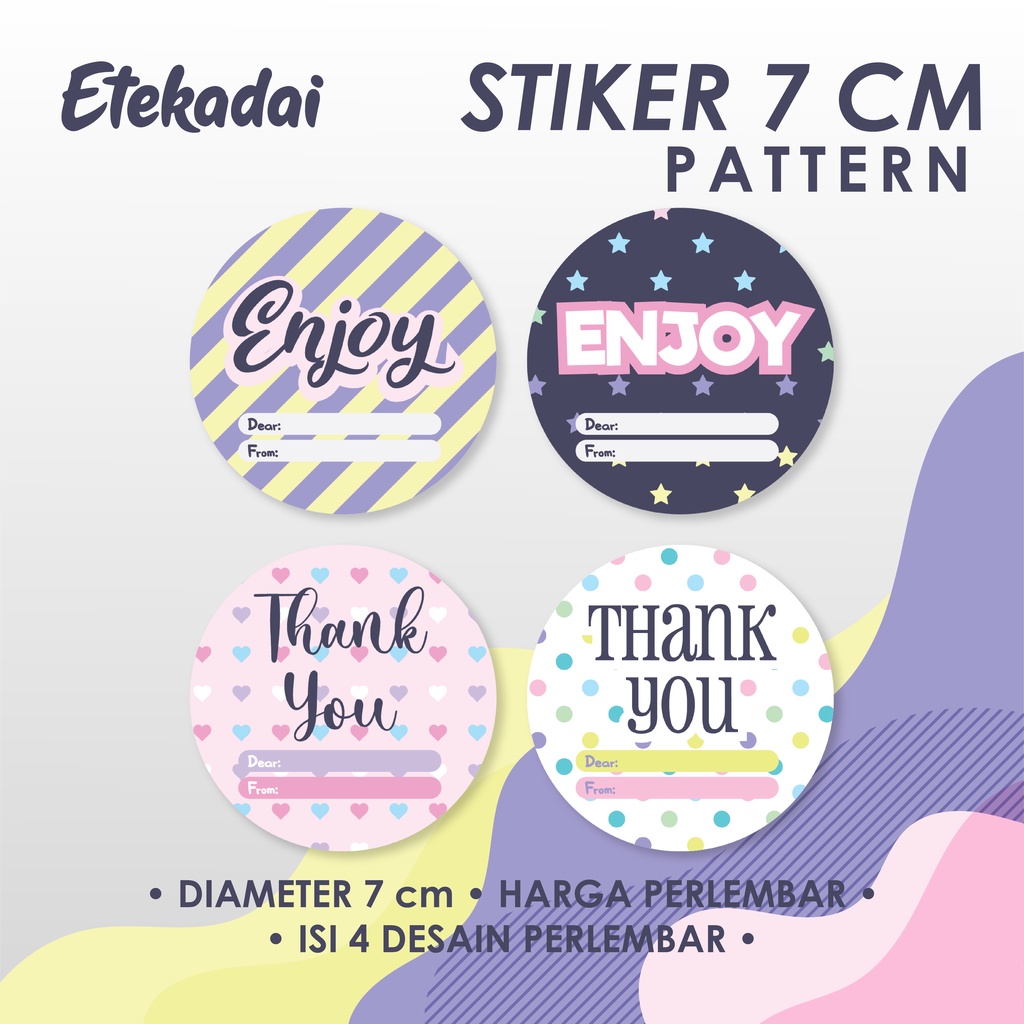 

STIKER BULAT PATTERN - DIAMETER 7 CM