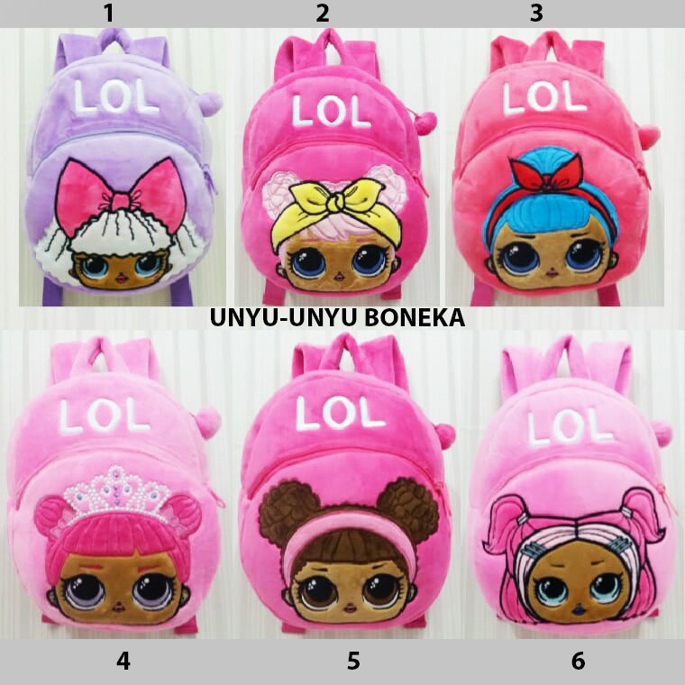 ransel anak boneka Lol M 25cm ransel sekolah baby kids kado anak cute kpop korea