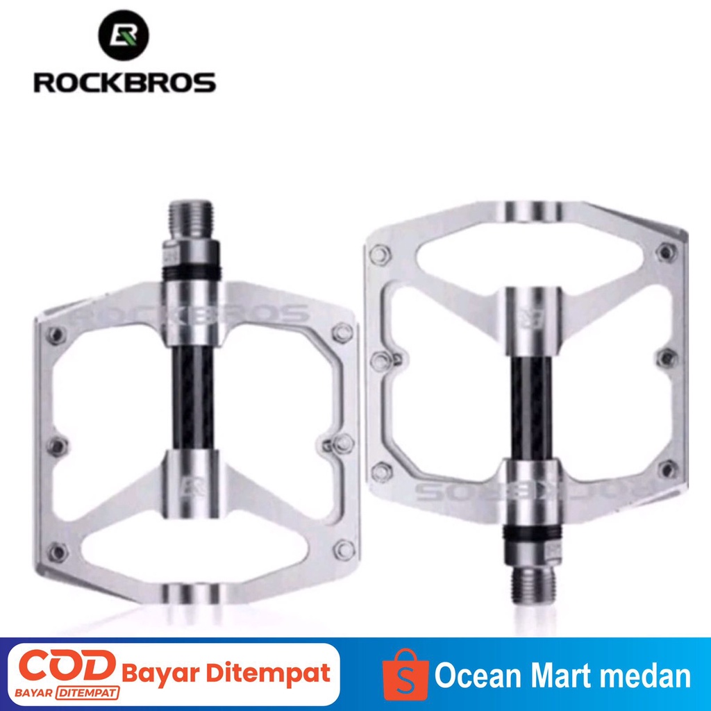 Pedal Sepeda Lipat ROCKBROS Bearing Aluminium Alloy Non Slip 2017-12E MTB Roadbike Aksesoris Sepeda OCEANMART OCEAN MART