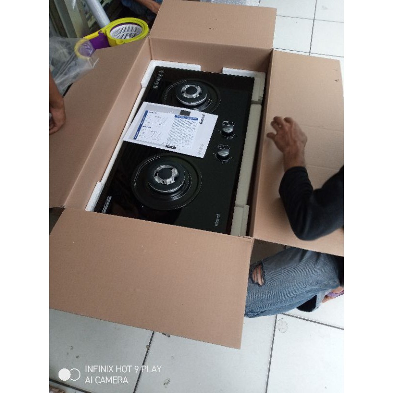 (COD Ready) Kompor tanam gas Rinnai RB 772 ROG / 2 tungku /  Udah Safety gas