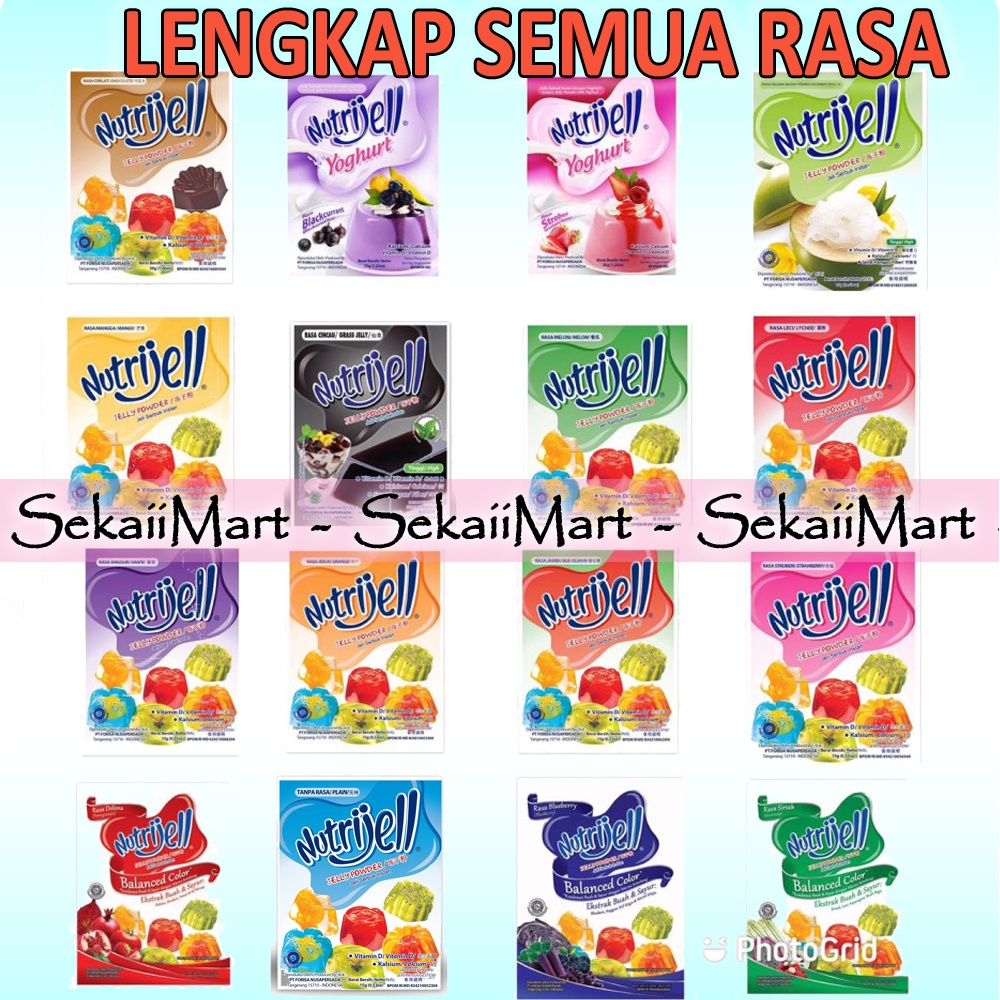 

NUTRIJELL Jelly Powder All Variant - NUTRI JELL Lengkap Semua Rasa Buah Jeli Serbuk Instan