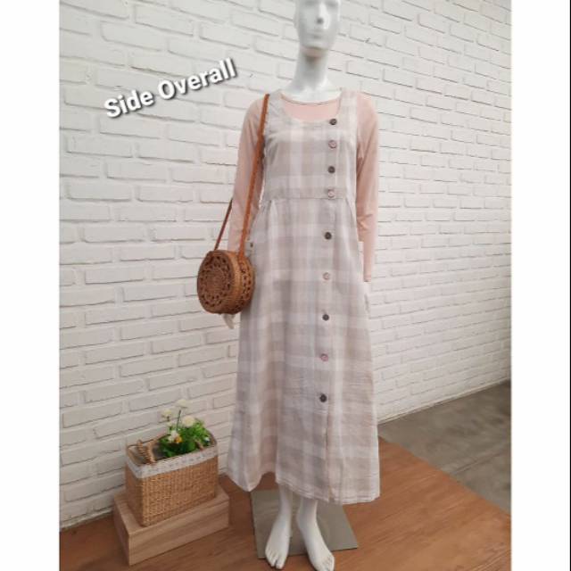 Plaid side overall Corniche