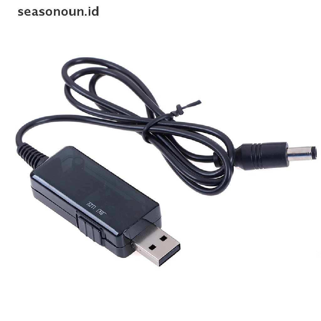 (seasonoun) Kabel booster Usb 5V Ke 9V 12V 1A