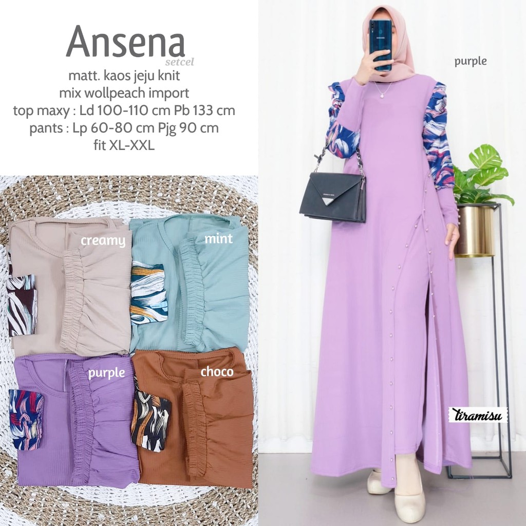 Baju Setelan Wanita Ansena Setcel Tiramisu