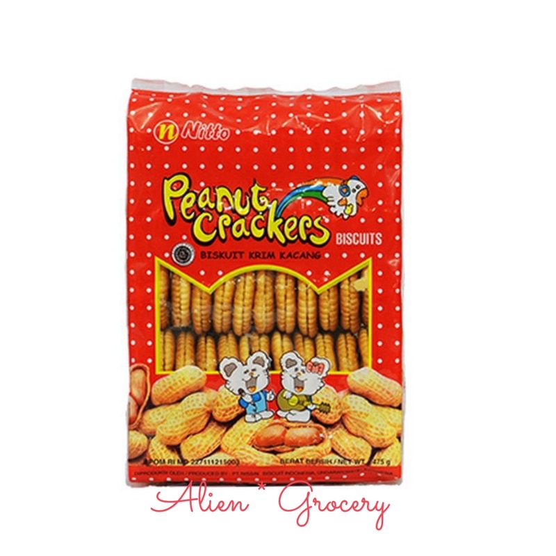 Nitto Peanut Crackers Biskuit Kacang 475gr