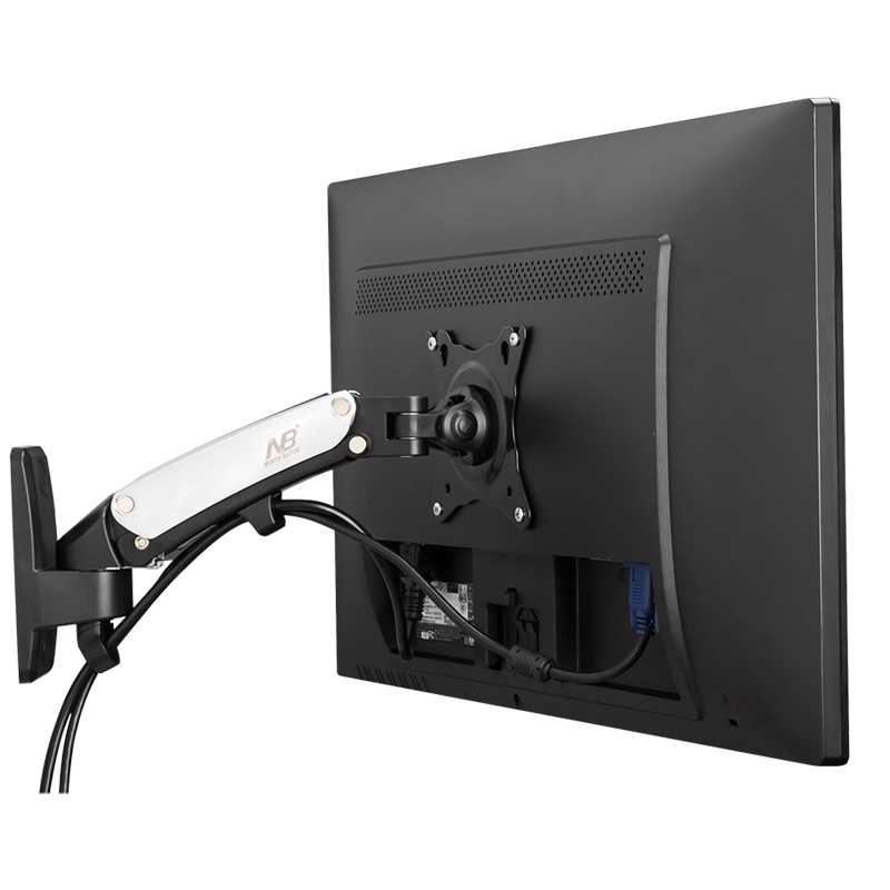 IDN TECH - Universal Monitor Arm Wall Mount Bracket Vesa Mount 17-27 Inch NB-F120