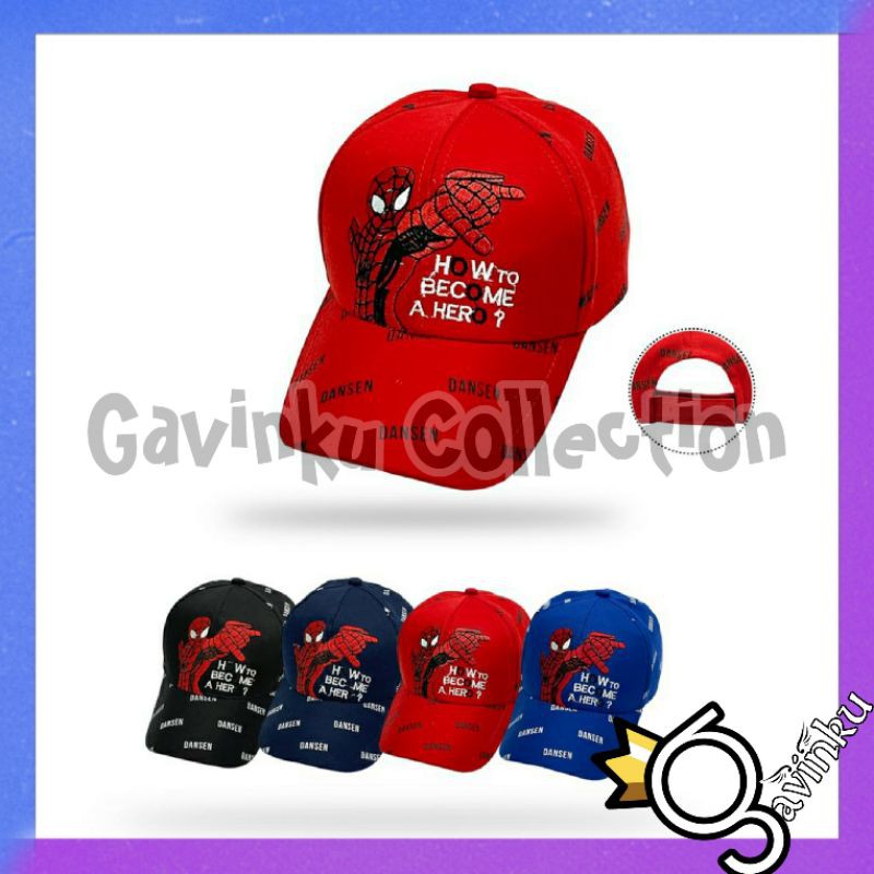 Topi Anak laki laki perempuan motif keren lucu Sablon Karakter hero umur 2 3 4 5 6 7 8 9 10 tahun