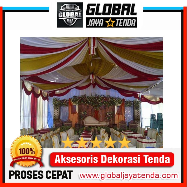 kain plafon dekorasi tenda pesta