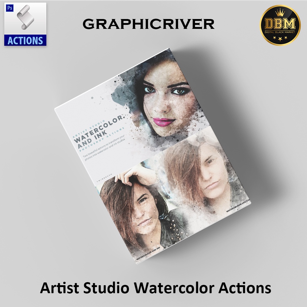 Artist Studio Watercolor Actions