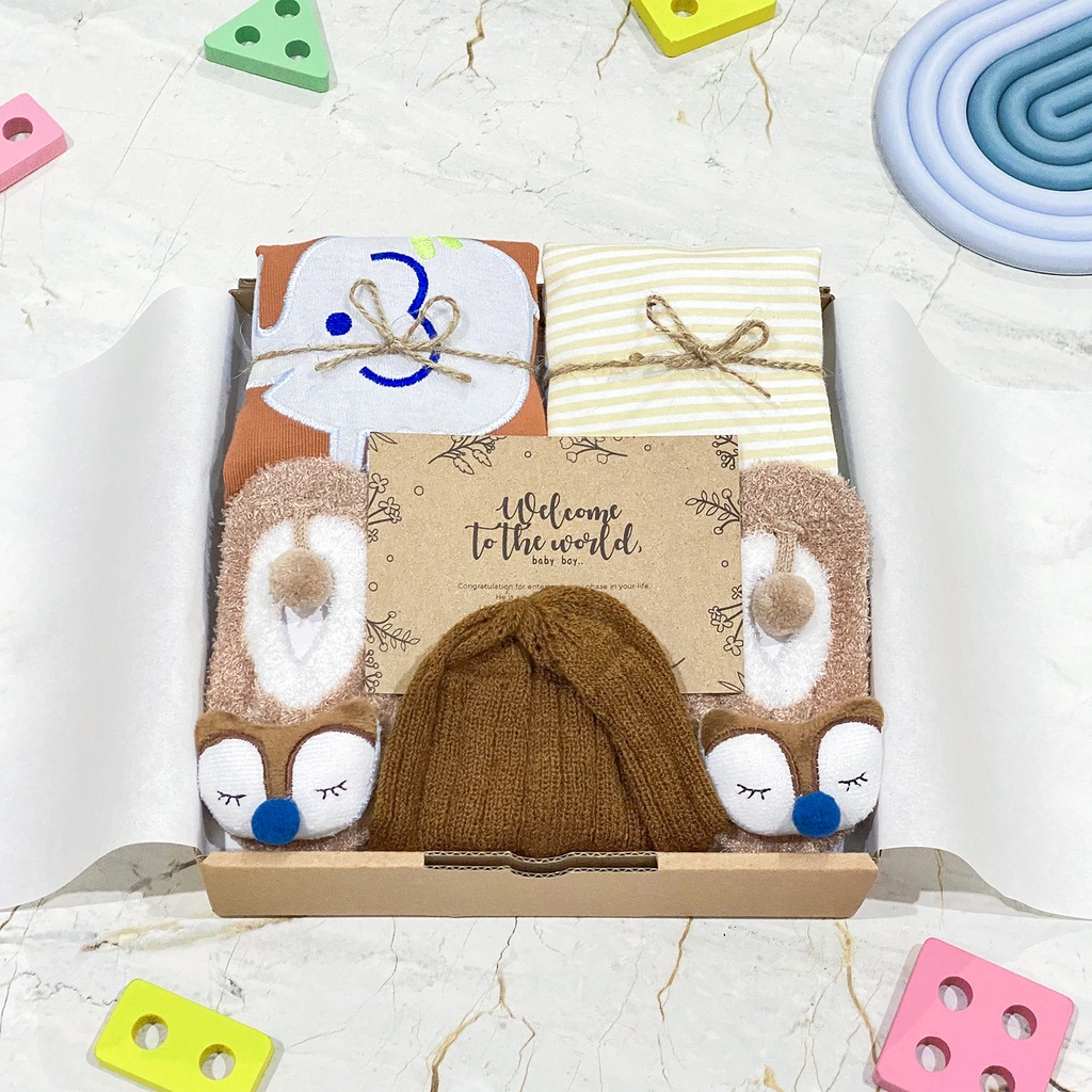 Hampers Jumper Bayi | Hampers Kado Bayi | Kado Lahiran | Baby Gift Set | Hampers Baju Bayi-Paket D Baby Boy