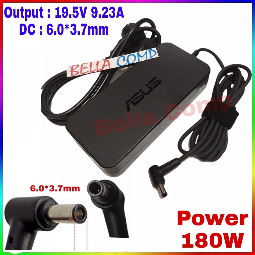 ADAPTOR CHARGER CASAN LAPTOP ASUS ROG,ASUS TUF OUTPUT : 19.5V 9.23A 180W CONNECTOR: 6.0*3.7MM PLUS KABEL POWER