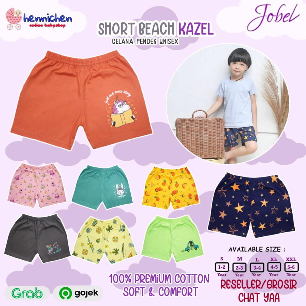 BANYAK MOTIF 1 PCS JOBEL SHORT UNISEX MOTIF EDITION BEACH EDITION CELANA ANAK CELANA PENDEK ANAK MURAH ADEM NYAMAN