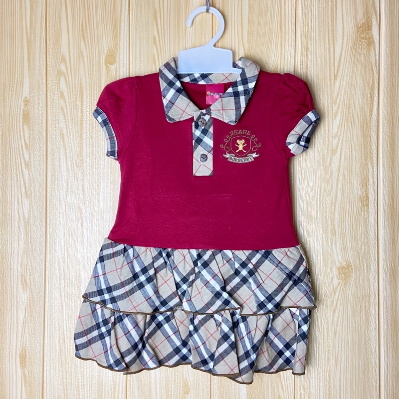 Baby Teddy Bear Dress Burberry (3-9 bulan)