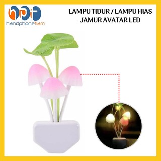 Lampu Tidur / Lampu Hias JAMUR LED Sensor Cahaya Unik Model Avatar Mushroom Souvenir Lucu