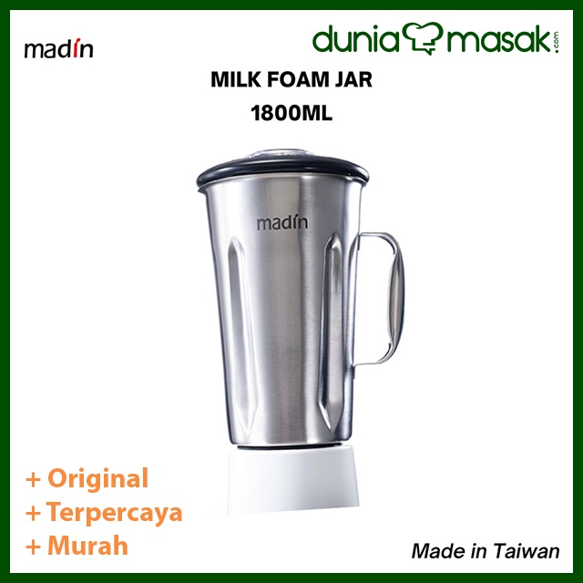 Madin Blender - Giant Milk Foam Jar 1800 ML - T122 / T253 / T133 / MD188T / MD185TA - Spare Part