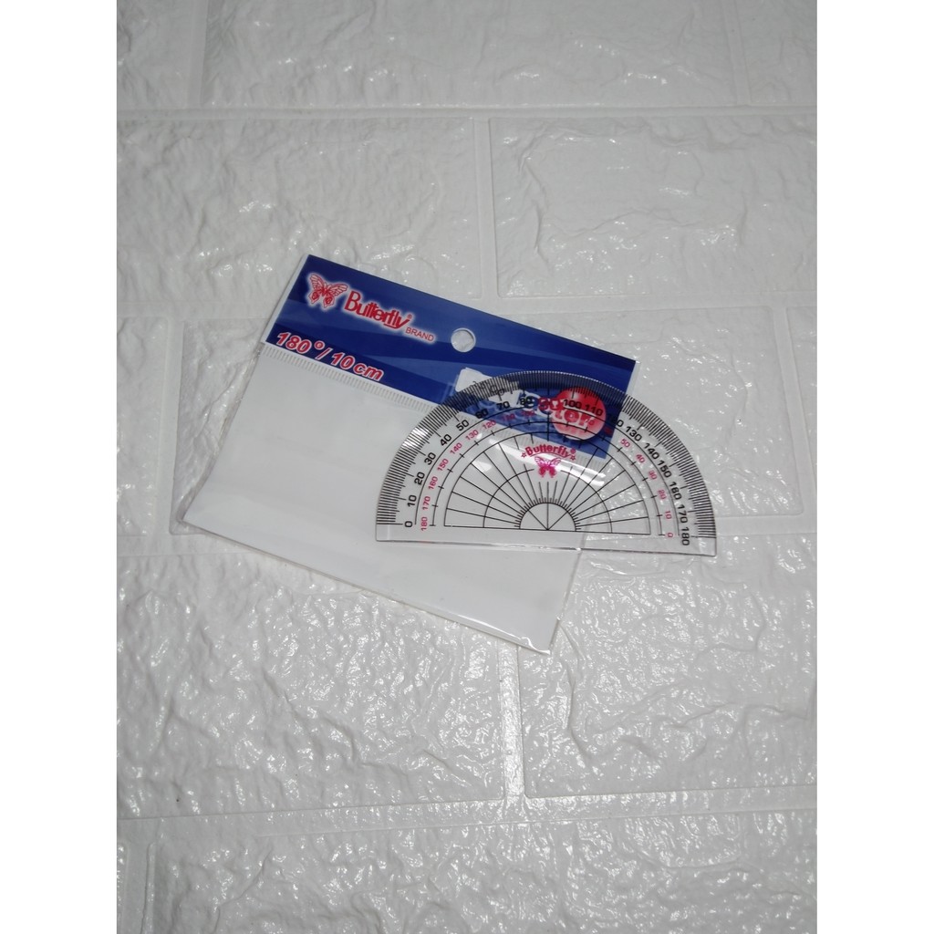 

Penggaris Busur Butterfly 180 derajat 10cm