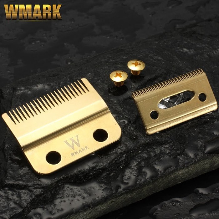 Mata Pisau Cukur Cadangan WAHL Super Taper Magic Clip Blade Set Kualitas Warna Gold Cukuran WMARK