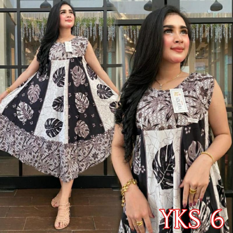 daster yukensi sogan daster batik pekalongan tiedie daster singlet daster jumbo non ruffle panjang selutut kekinian viral bahan adem lembut