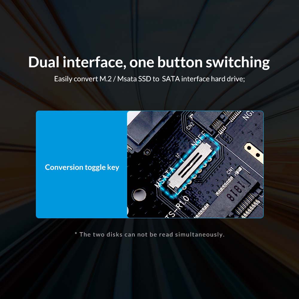 ORICO MS2TS M.2 NGFF MSATA to SATA Converter - casing hdd eksternal m2