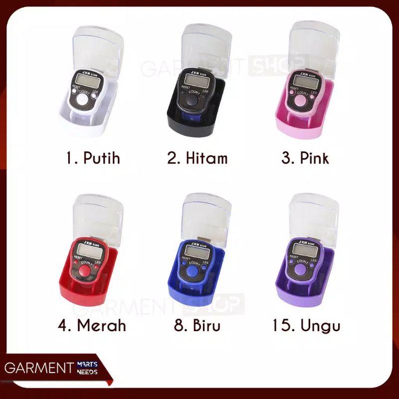 Tasbih Digital Lampu Mini Finger Counter JXN 51336