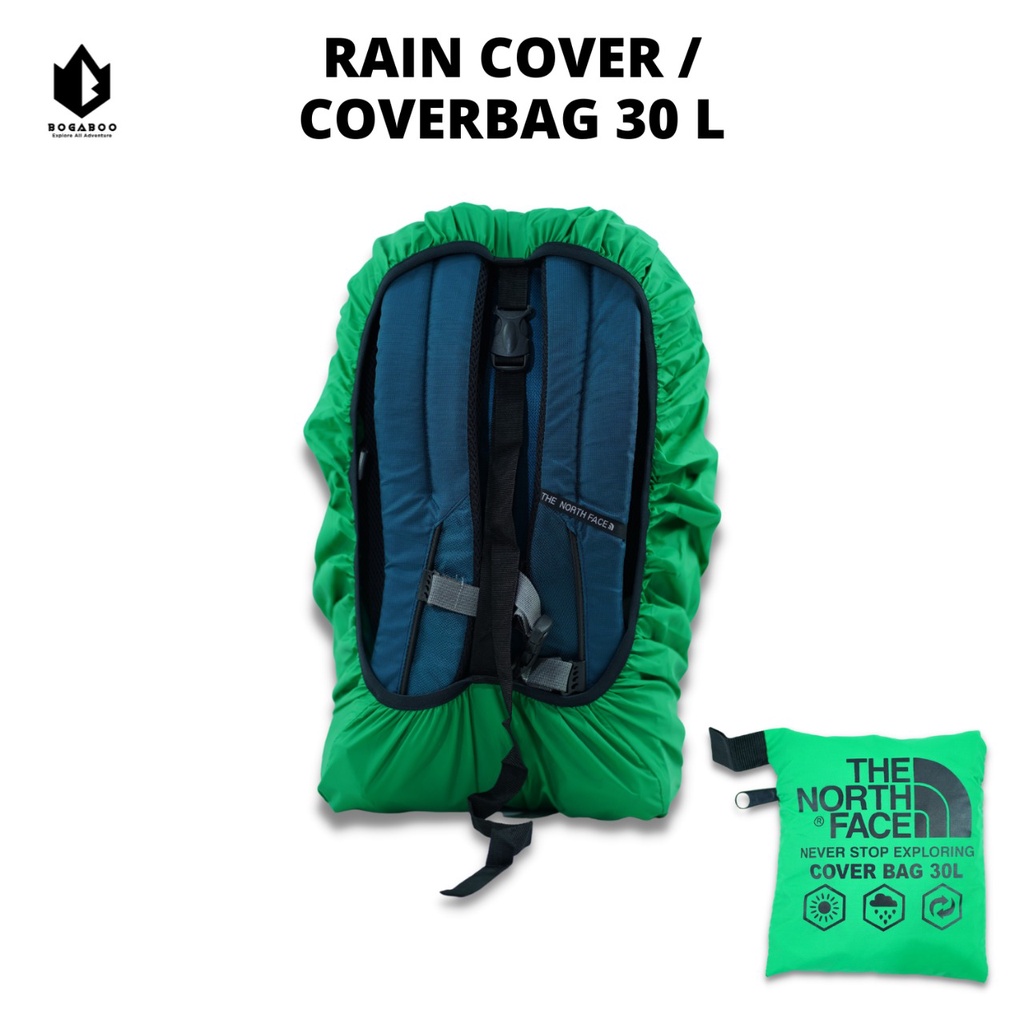 Bisa COD Cover Bag 30 Liter TNF - Cover Bag - Pelindug Tas