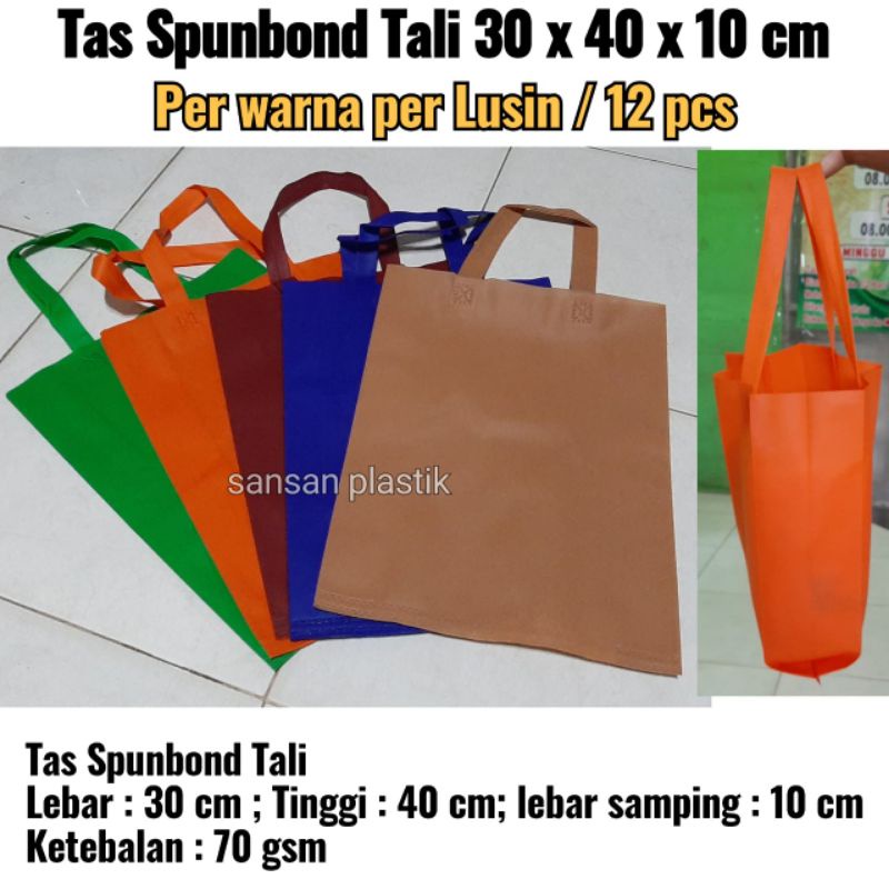 

Tas Spunbond Tali 30x40x10 cm / Goodie bag isi 12 pcs