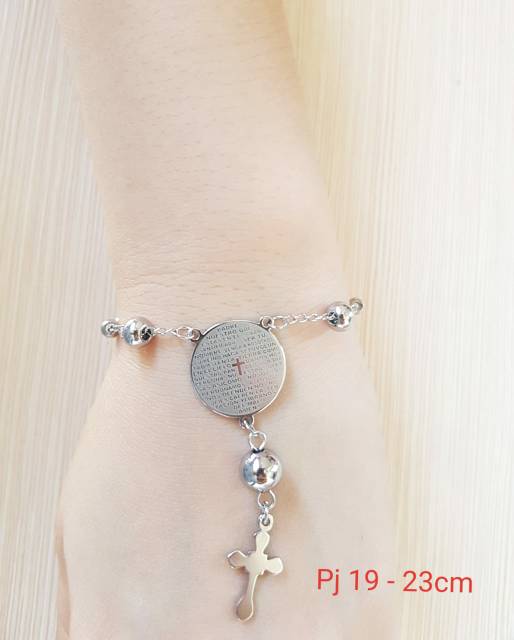 Gelang Rohani Fashion Titanium Gold &amp; Silver Import Antikarat GR8