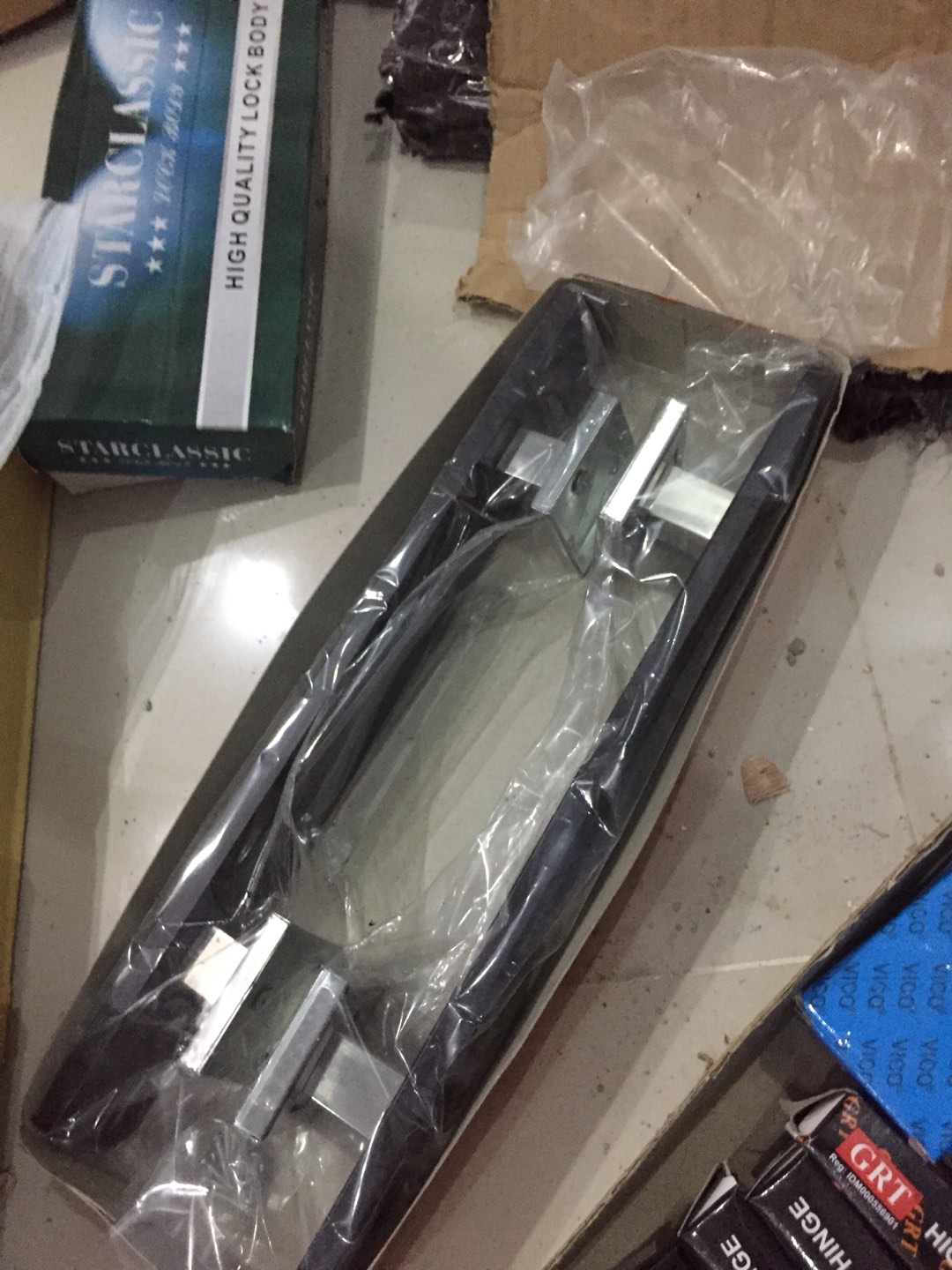 Handle Pintu Rumah Kotak 1 X 4 X 45 Cm Jembatan Lengkung Tarikan Gagang Kunci Lis Stainles Minimalis