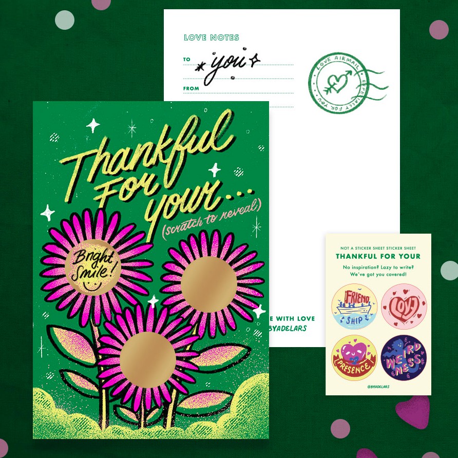 

Love Cards - "Thankful For Your" / Kartu DIY Valentine Anniversary Stiker