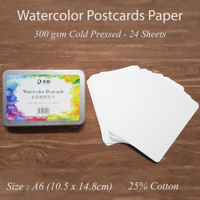 

(COD) Dwurer Watercolor Postcard Paper - Cold Pressed 300gsm (10.5 x 14.8cm)