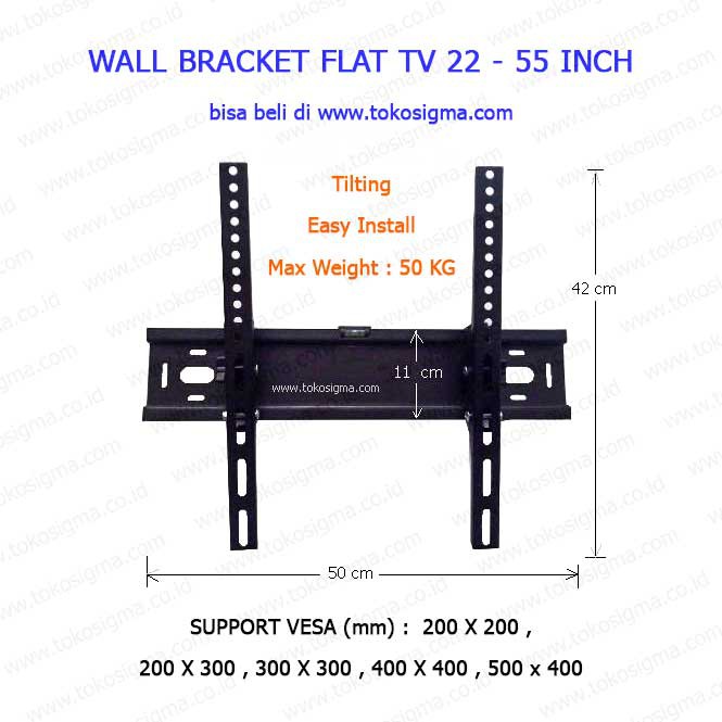 WALL BRACKET TV 2655 for FLAT TV LED LCD 26 - 55 inch