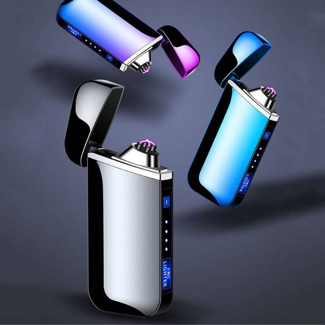 Korek Api Elektrik Plasma Pulse Arc Lighter LED USB Rechargeable