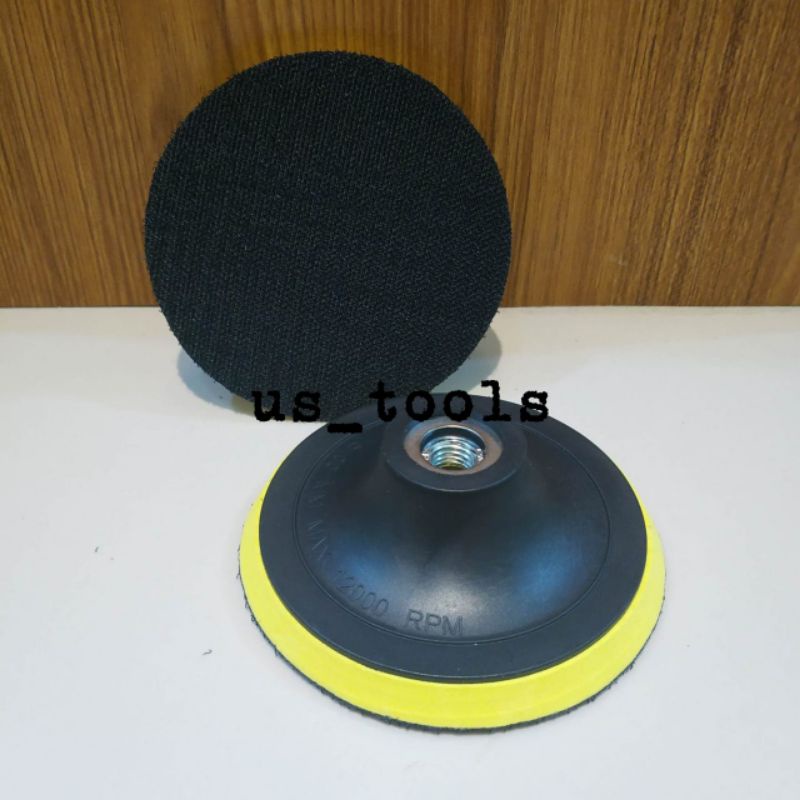 TATAKAN AMPLAS VELCRO GERINDA TANGAN/TATAKAN AMPLAS BULAT 4 INCH