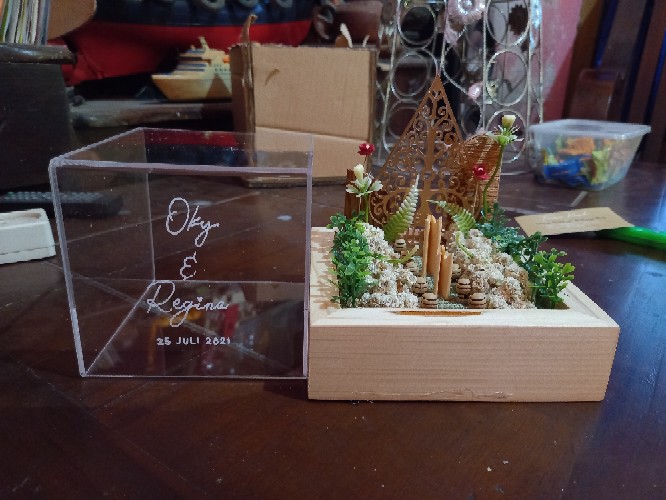 Ring Box Seserahan Rustic Variasi Wayang Tempat Cincin Lamaran